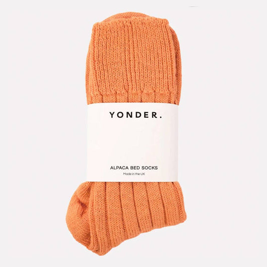 Alpaca Bed Socks | Tangerine