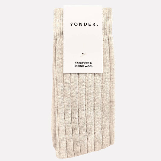 Cashmere Blend Socks | Stone