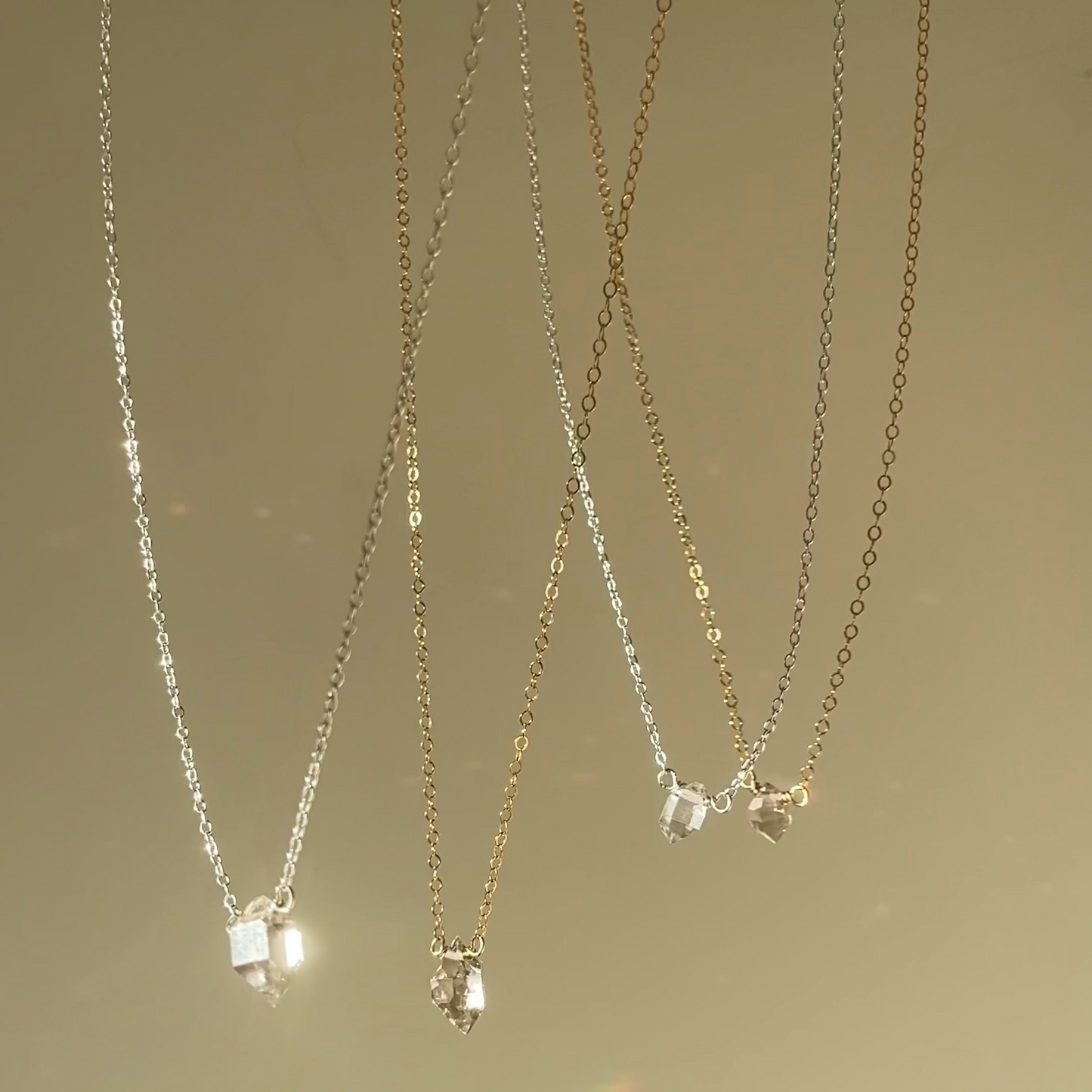Herkimer diamond necklace