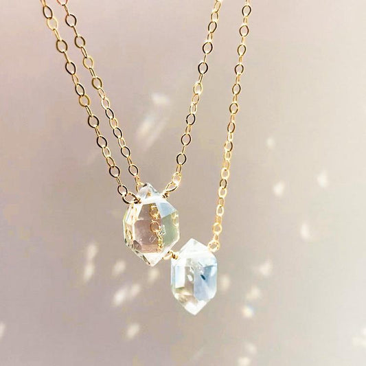 Mini Herkimer diamond amulet