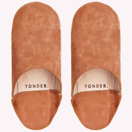 Suede Babouche Slippers | Camel